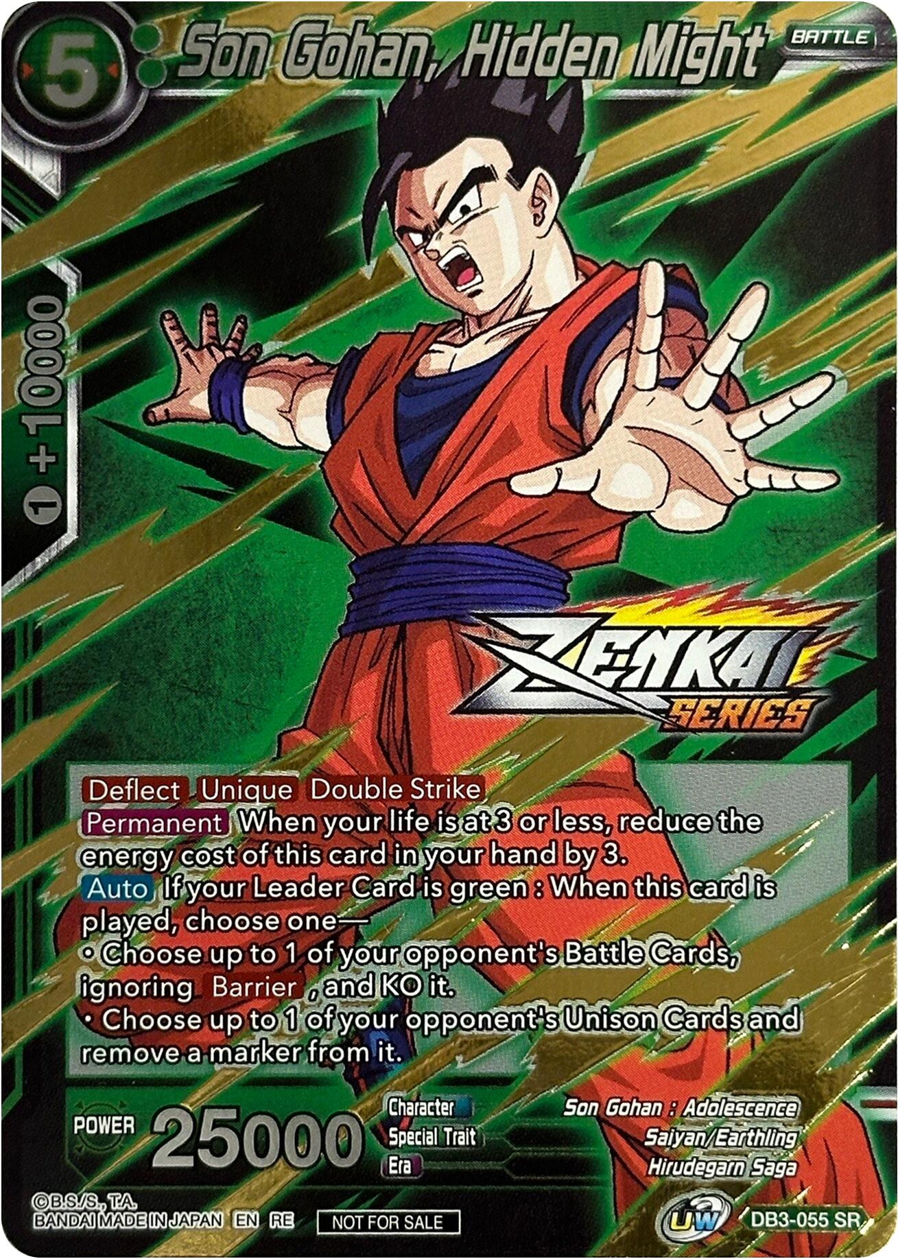 Son Gohan, Hidden Might (Event Pack 10) (DB3-055) [Tournament Promotion Cards] | Black Swamp Games