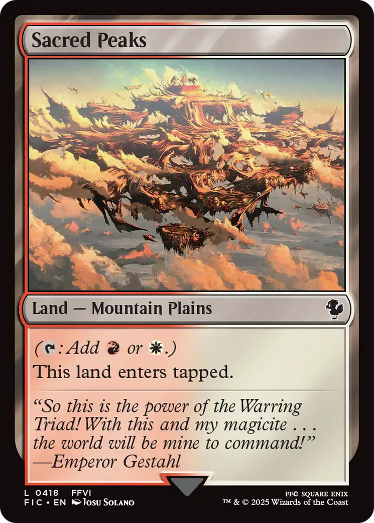 Sacred Peaks [FINAL FANTASY Commander] | Black Swamp Games