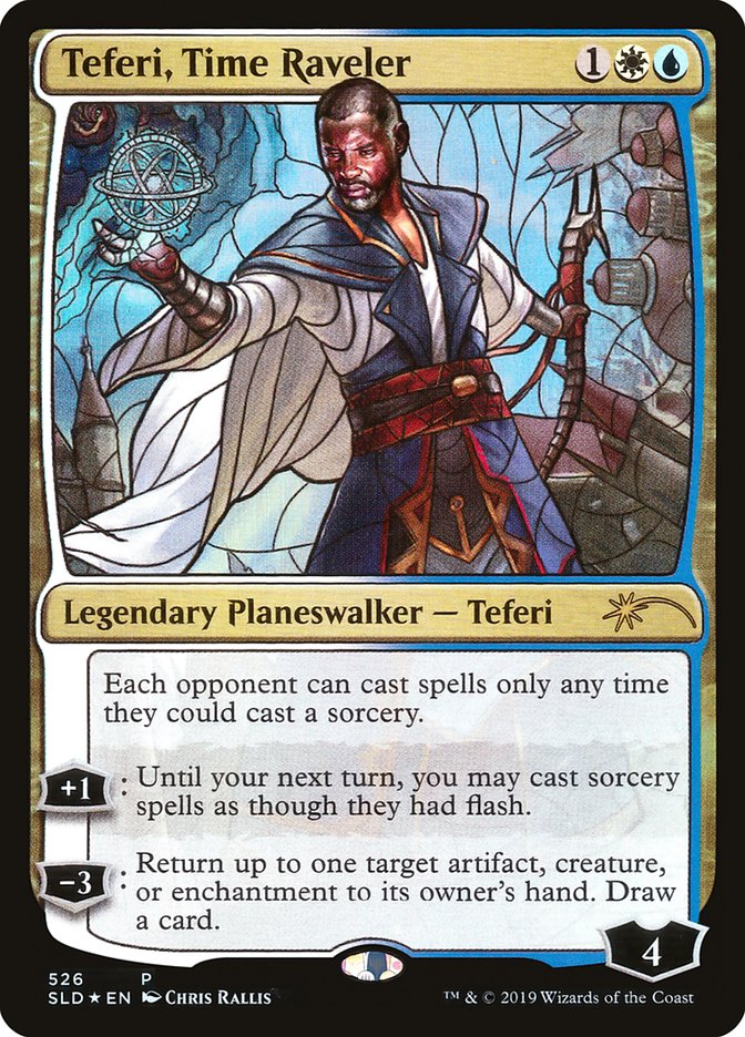 Teferi, Time Raveler (Stained Glass) [Secret Lair Drop Promos] | Black Swamp Games