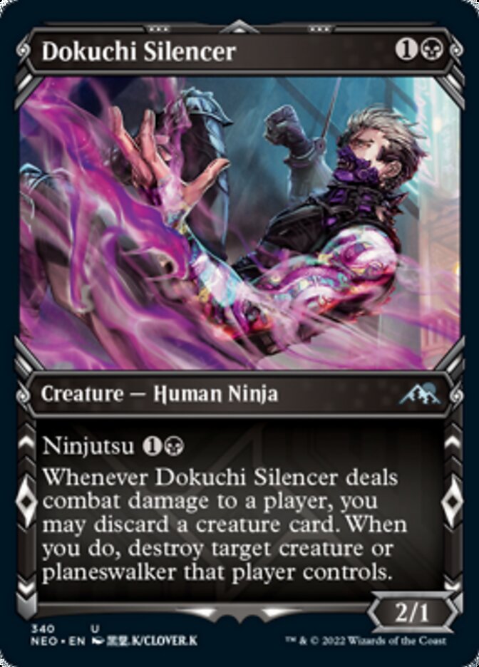 Dokuchi Silencer (Showcase Ninja) [Kamigawa: Neon Dynasty] | Black Swamp Games