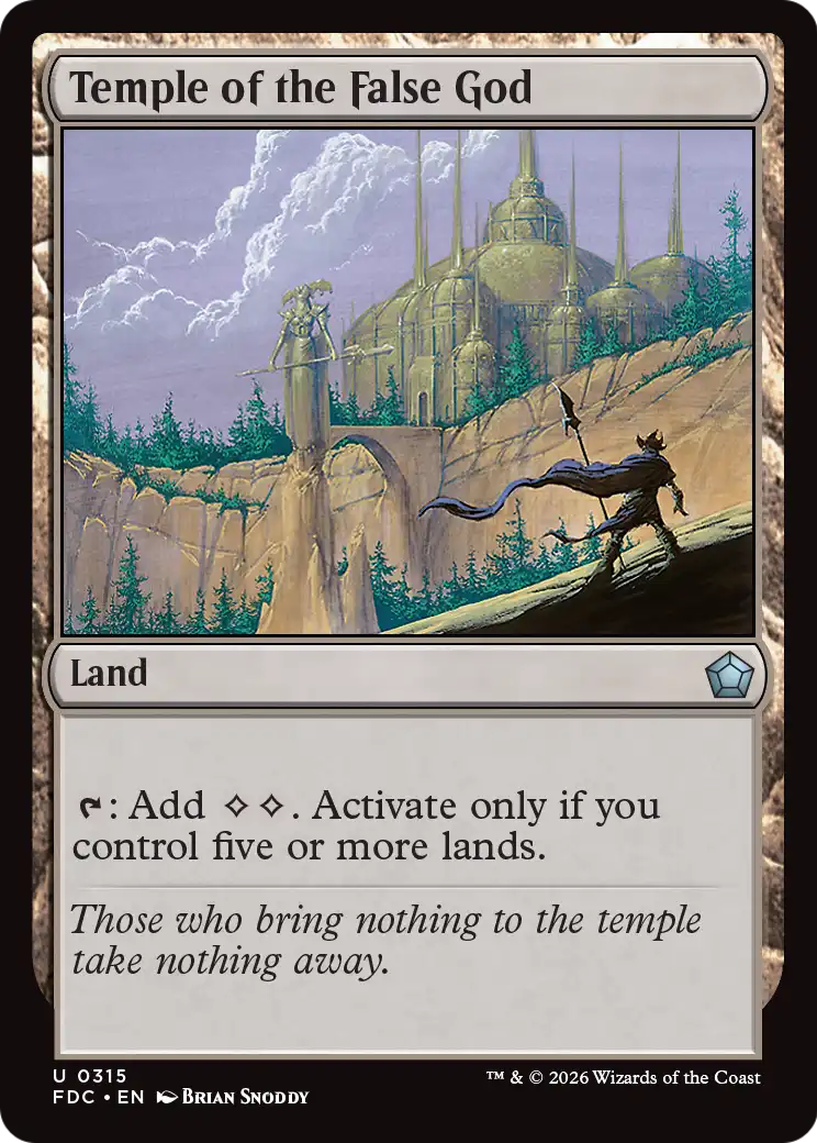 Temple of the False God [Foundations Commander] | Black Swamp Games
