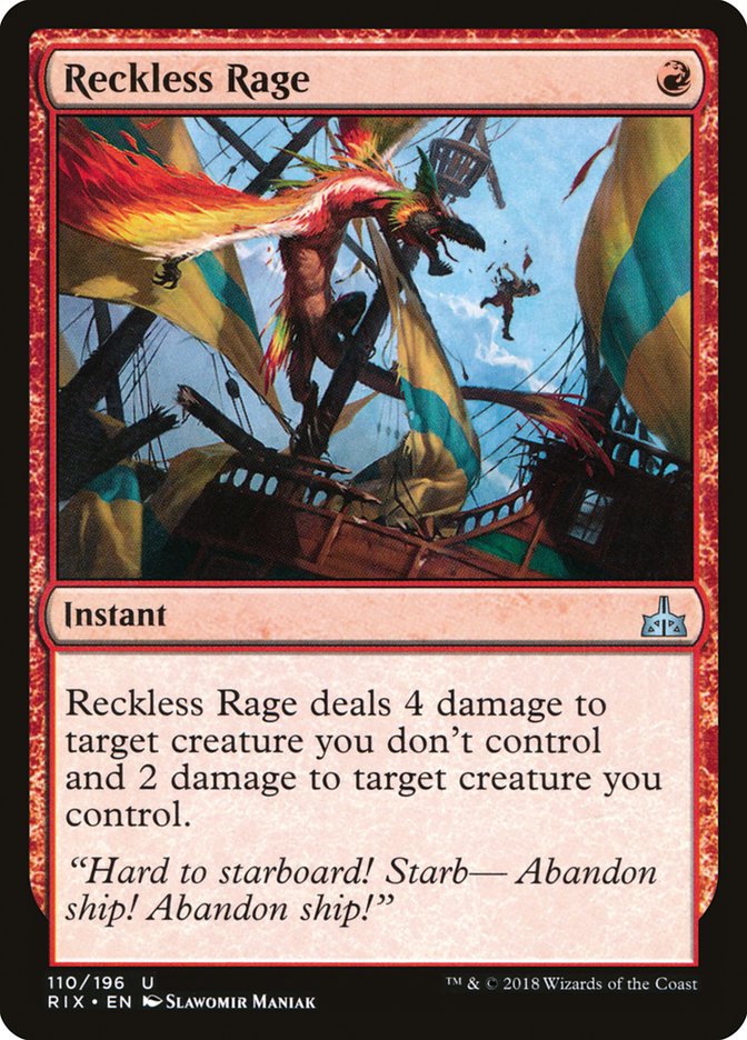 Reckless Rage [Rivals of Ixalan] | Black Swamp Games