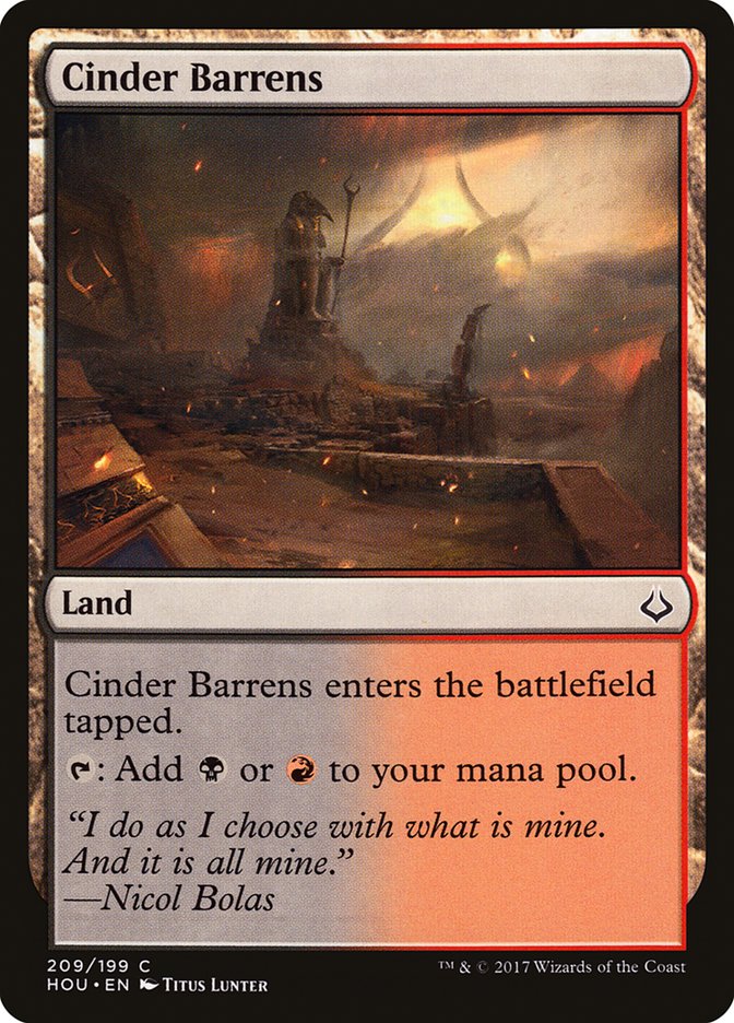 Cinder Barrens [Hour of Devastation] | Black Swamp Games