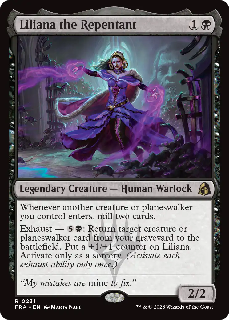 Liliana the Repentant [Reality Fracture] | Black Swamp Games