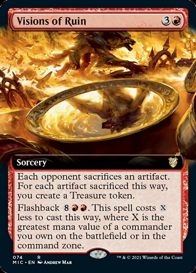 Visions of Ruin (Extended Art) [Innistrad: Midnight Hunt Commander] | Black Swamp Games