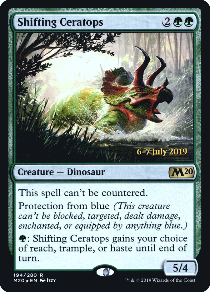 Shifting Ceratops [Core Set 2020 Prerelease Promos] | Black Swamp Games