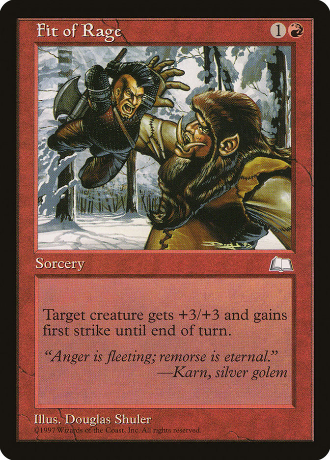 Fit of Rage [Weatherlight] | Black Swamp Games