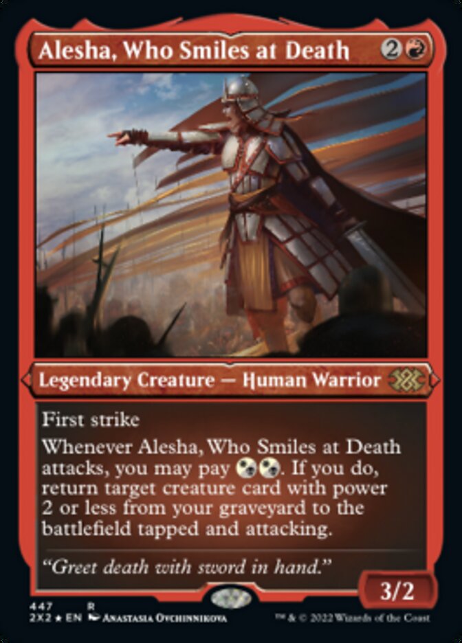 Alesha, Who Smiles at Death (Foil Etched) [Double Masters 2022] | Black Swamp Games