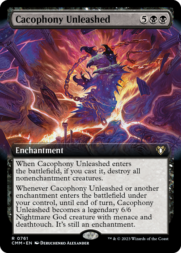 Cacophony Unleashed (Extended Art) [Commander Masters] | Black Swamp Games