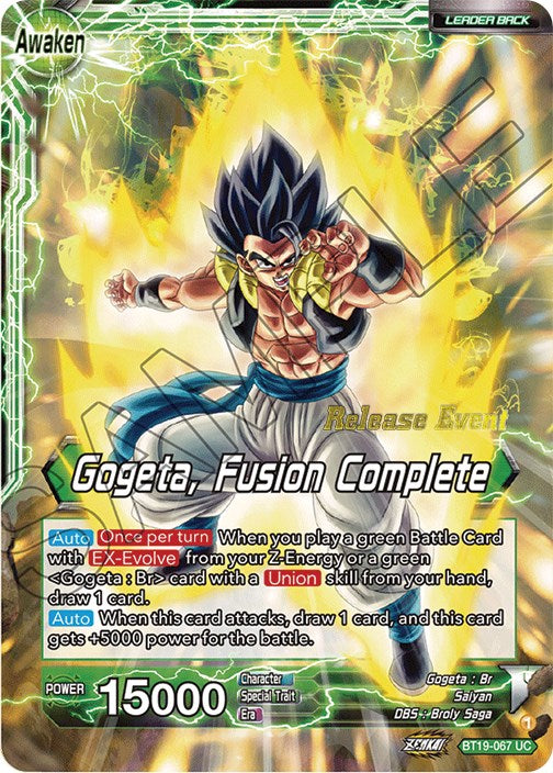 Veku // Gogeta, Fusion Complete (Fighter's Ambition Holiday Pack) (BT19-067) [Tournament Promotion Cards] | Black Swamp Games