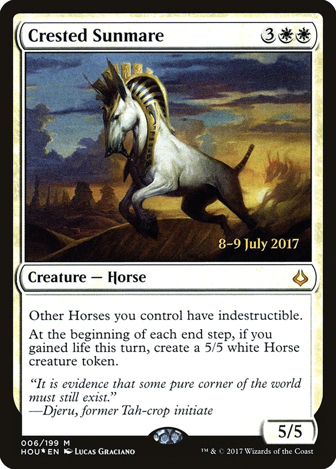 Crested Sunmare [Hour of Devastation Prerelease Promos] | Black Swamp Games