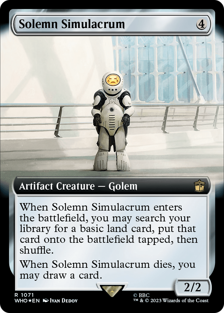 Solemn Simulacrum (Extended Art) (Surge Foil) [Doctor Who] | Black Swamp Games