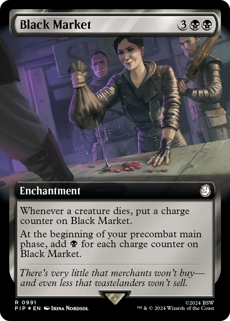 Black Market (Extended Art) (Surge Foil) [Fallout] | Black Swamp Games