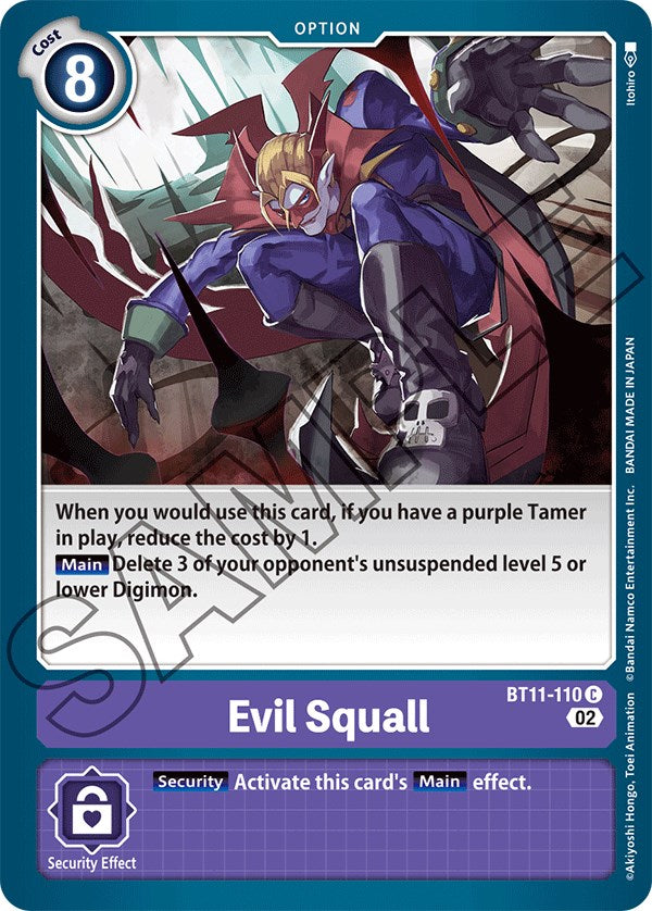 Evil Squall [BT11-110] [Dimensional Phase] | Black Swamp Games