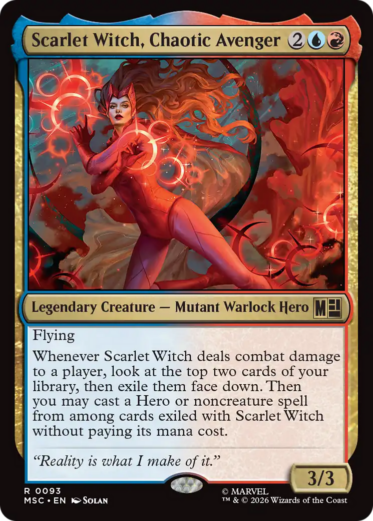 Scarlet Witch, Chaotic Avenger (Surge Foil) [Marvel Super Heroes Commander] | Black Swamp Games