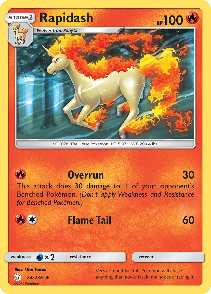 Rapidash (24/236) [Sun & Moon: Cosmic Eclipse] | Black Swamp Games