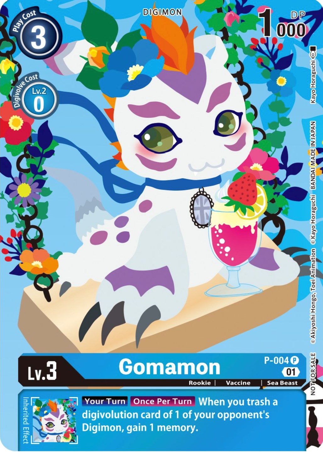 Gomamon [P-004] (Tamer's Card Set 2 Floral Fun) [Promotional Cards] | Black Swamp Games