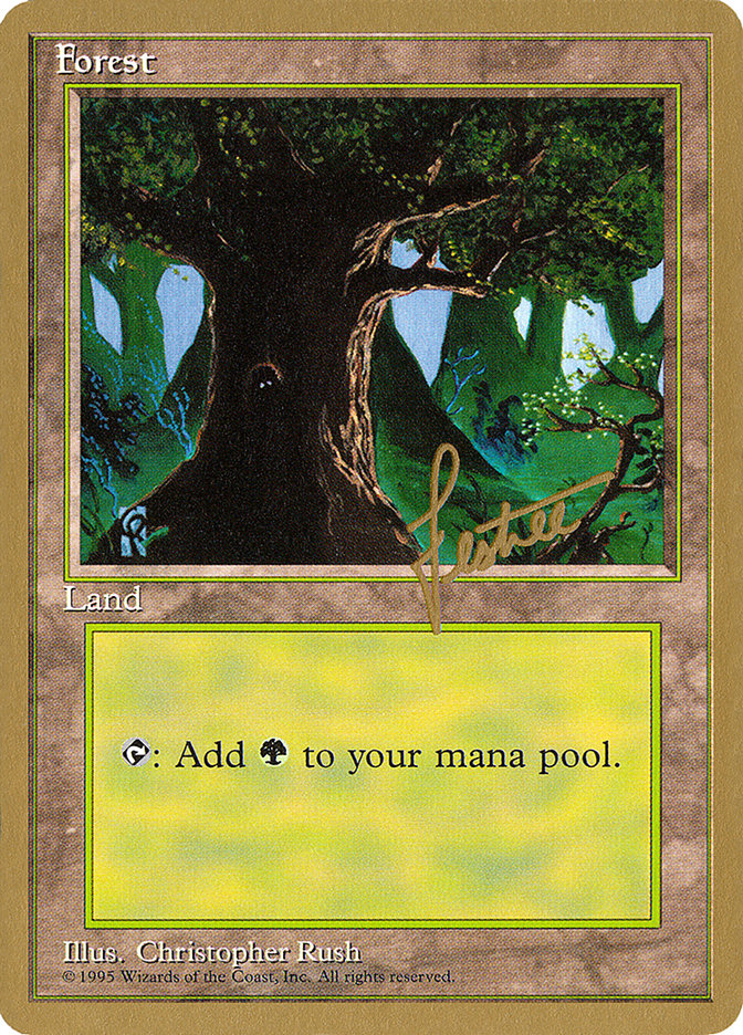 Forest (bl377) (Bertrand Lestree) [Pro Tour Collector Set] | Black Swamp Games