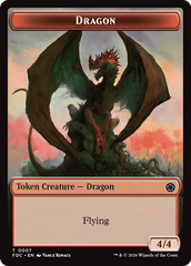 Dragon (0007) // Treasure Double-Sided Token [Foundations Commander Tokens] | Black Swamp Games