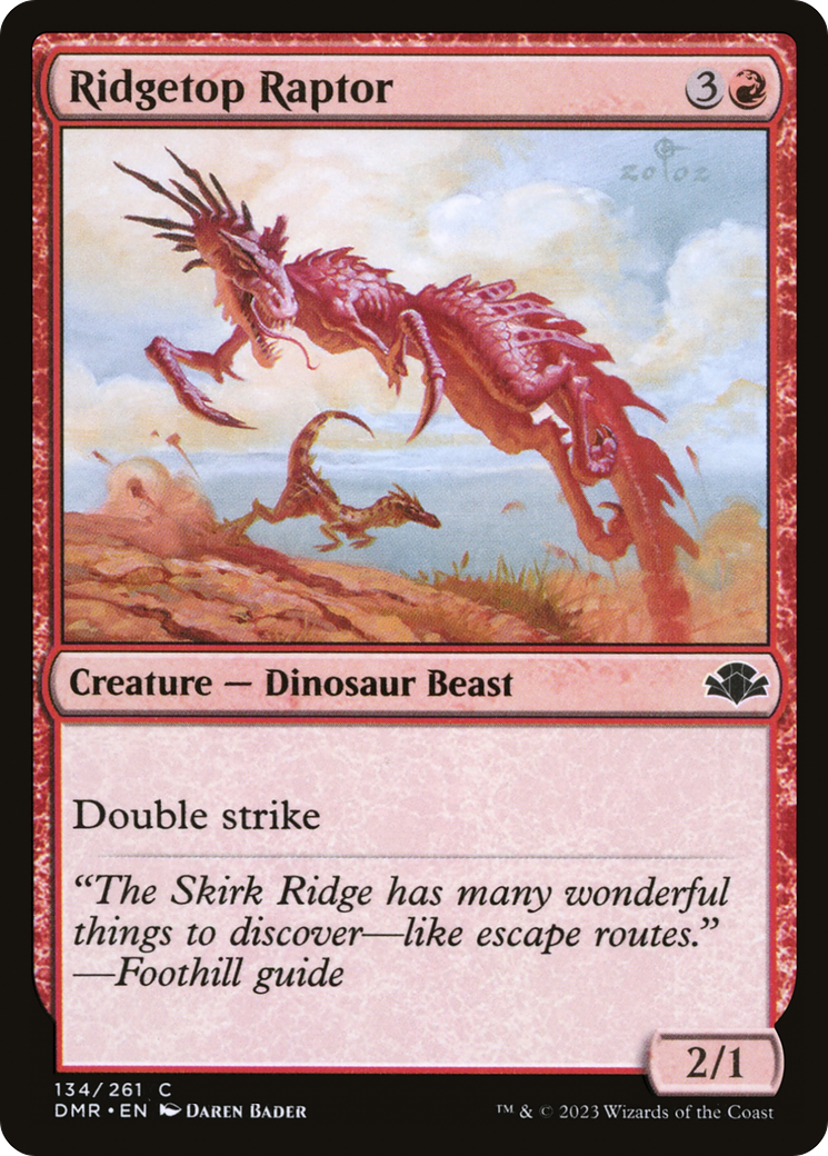 Ridgetop Raptor [Dominaria Remastered] | Black Swamp Games