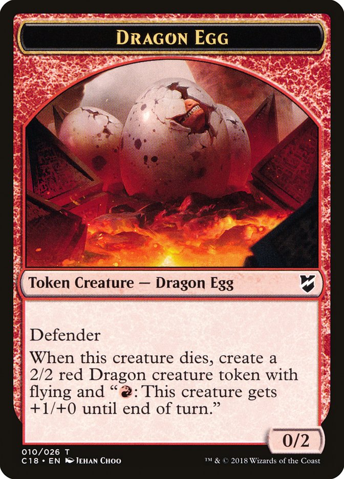 Dragon Egg Token [Commander 2018 Tokens] | Black Swamp Games