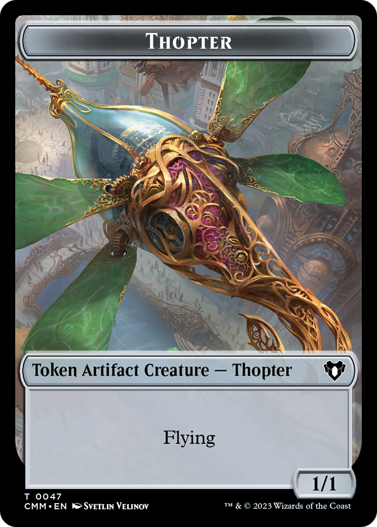 Thopter // Construct (0074) Double-Sided Token [Commander Masters Tokens] | Black Swamp Games