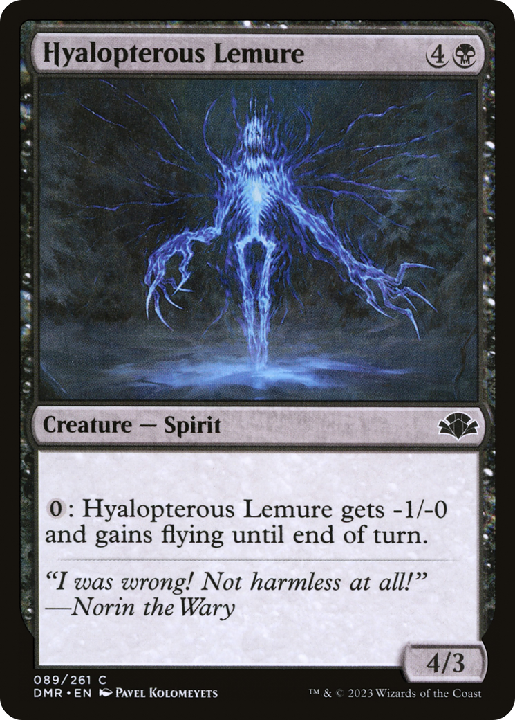 Hyalopterous Lemure [Dominaria Remastered] | Black Swamp Games