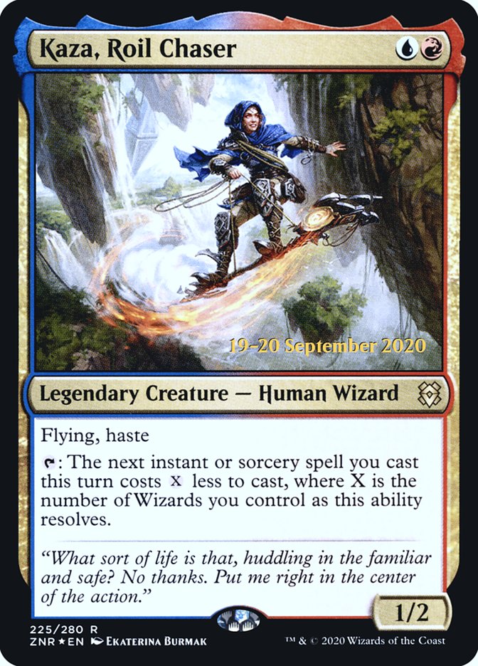 Kaza, Roil Chaser [Zendikar Rising Prerelease Promos] | Black Swamp Games