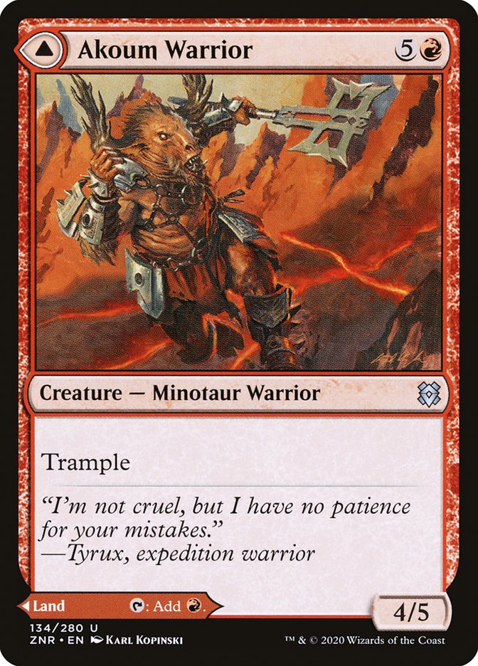 Akoum Warrior // Akoum Teeth [Zendikar Rising] | Black Swamp Games