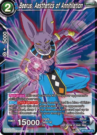 Beerus, Aesthetic of Annihilation (BT16-037) [Realm of the Gods] | Black Swamp Games