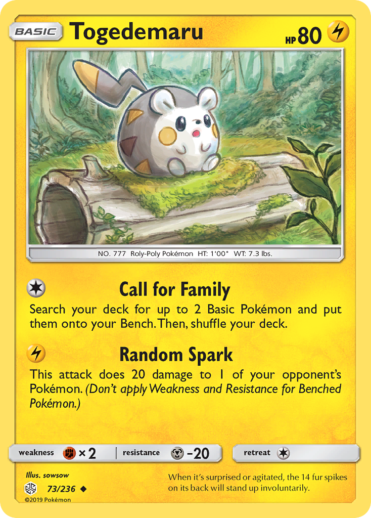 Togedemaru (73/236) [Sun & Moon: Cosmic Eclipse] | Black Swamp Games