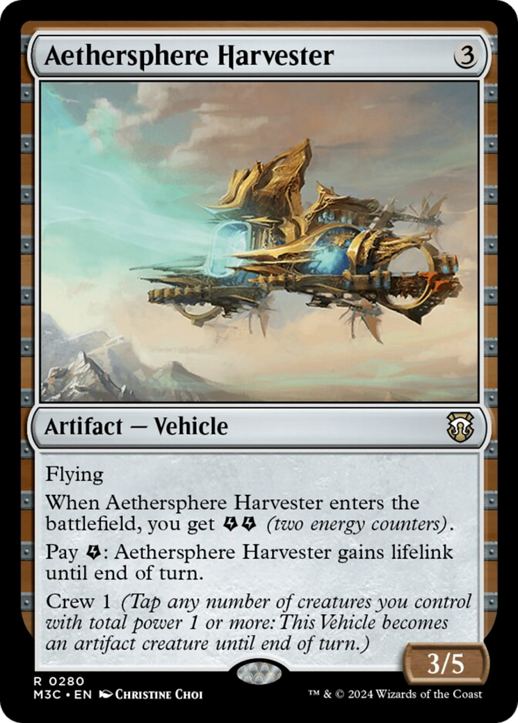 Aethersphere Harvester (Ripple Foil) [Modern Horizons 3 Commander] | Black Swamp Games