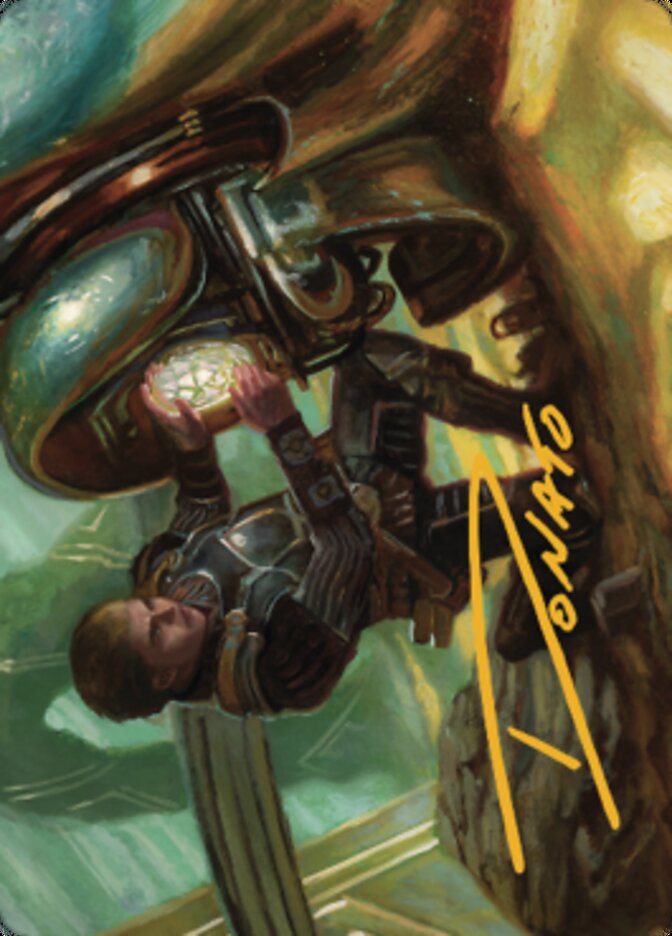 Urza, Powerstone Prodigy Art Card (Gold-Stamped Signature) [The Brothers' War Art Series] | Black Swamp Games