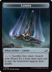 Human Soldier // Lander (0004) Doubled-Sided Token [Edge of Eternities Tokens] | Black Swamp Games