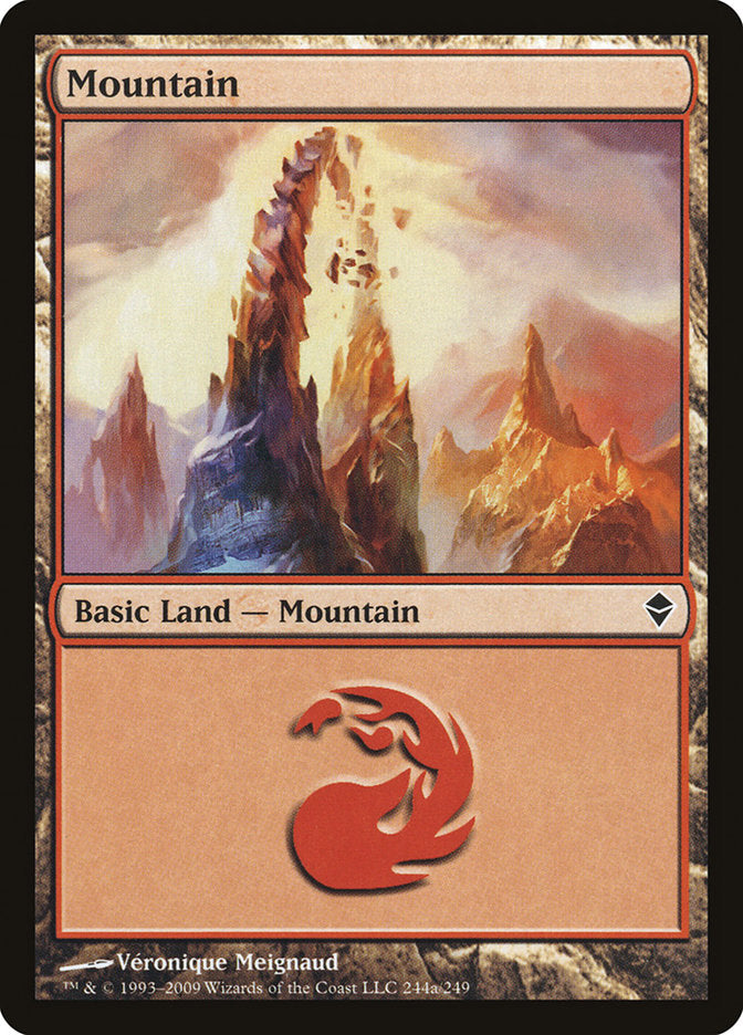 Mountain (244a) [Zendikar] | Black Swamp Games