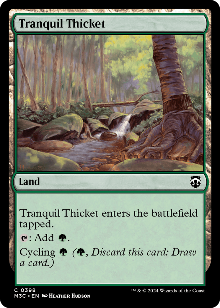 Tranquil Thicket (Ripple Foil) [Modern Horizons 3 Commander] | Black Swamp Games