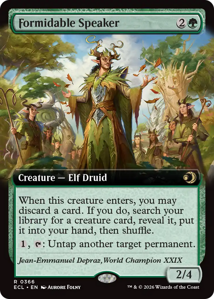 Formidable Speaker (Extended Art) [Lorwyn Eclipsed] | Black Swamp Games