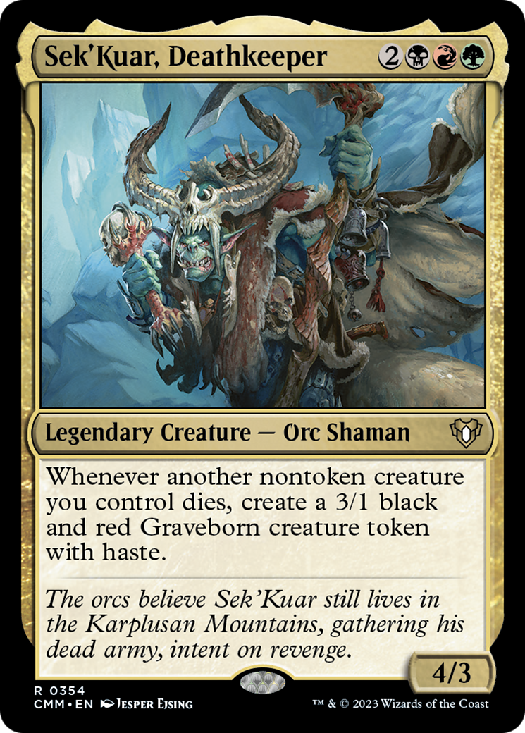 Sek'Kuar, Deathkeeper [Commander Masters] | Black Swamp Games