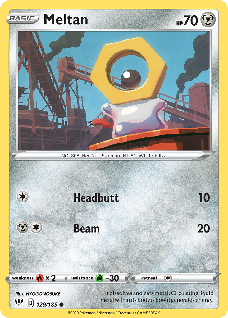 Meltan (129/189) [Sword & Shield: Darkness Ablaze] | Black Swamp Games