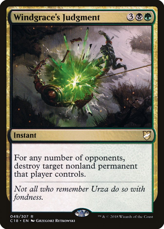 Windgrace's Judgment [Commander 2018] | Black Swamp Games