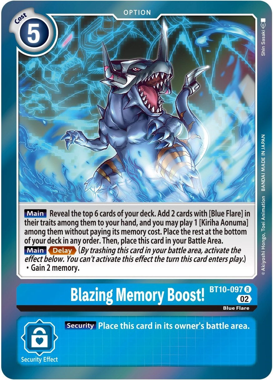 Blazing Memory Boost! [BT10-097] [Xros Encounter] | Black Swamp Games