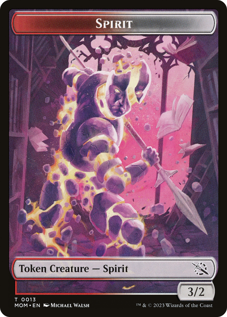 Treasure (21) // Spirit (13) Double-Sided Token [March of the Machine Tokens] | Black Swamp Games