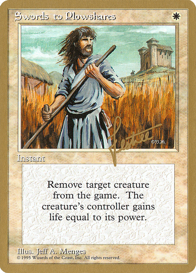 Swords to Plowshares (Bertrand Lestree) [Pro Tour Collector Set] | Black Swamp Games