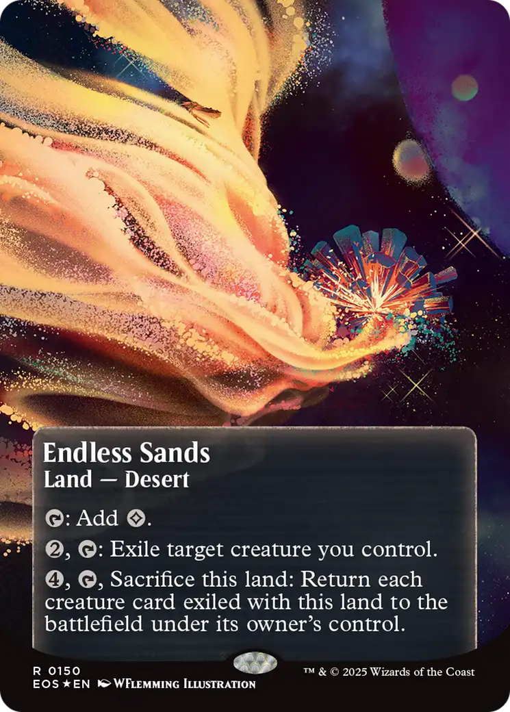 Endless Sands (0150) (Borderless) (Galaxy Foil) [Edge of Eternities: Stellar Sights] | Black Swamp Games
