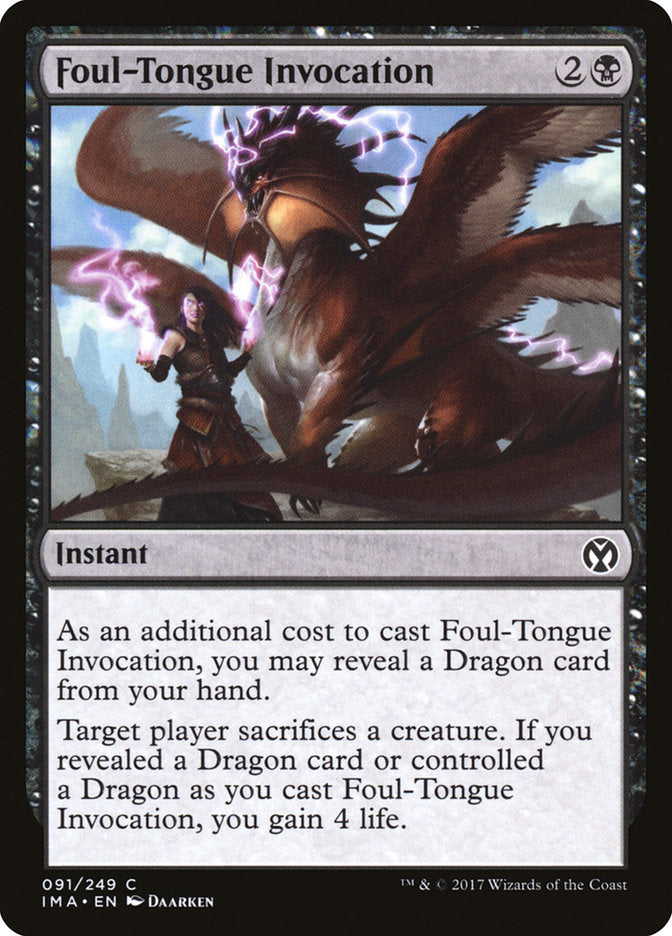 Foul-Tongue Invocation [Iconic Masters] | Black Swamp Games