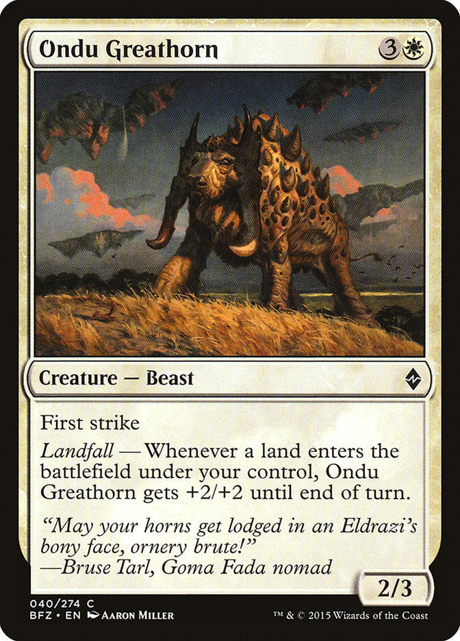Ondu Greathorn [Battle for Zendikar] | Black Swamp Games
