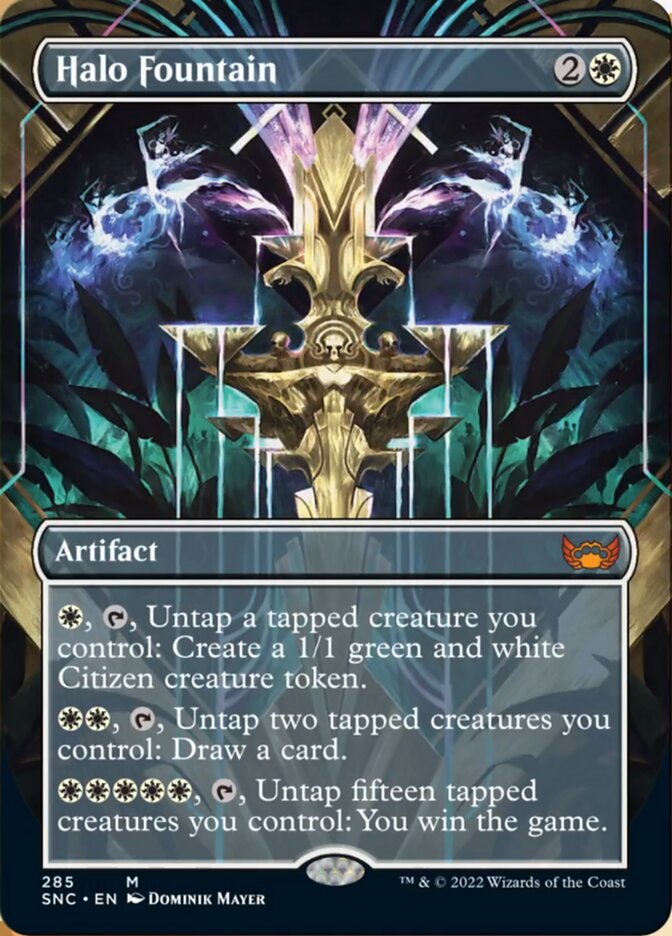 Halo Fountain (Borderless Alternate Art) [Streets of New Capenna] | Black Swamp Games