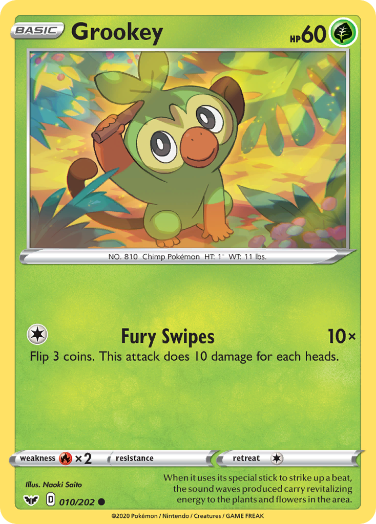 Grookey (010/202) [Sword & Shield: Base Set] | Black Swamp Games