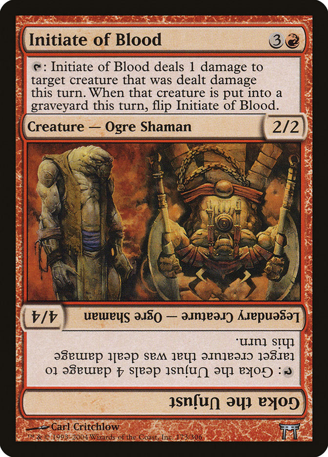 Initiate of Blood // Goka the Unjust [Champions of Kamigawa] | Black Swamp Games
