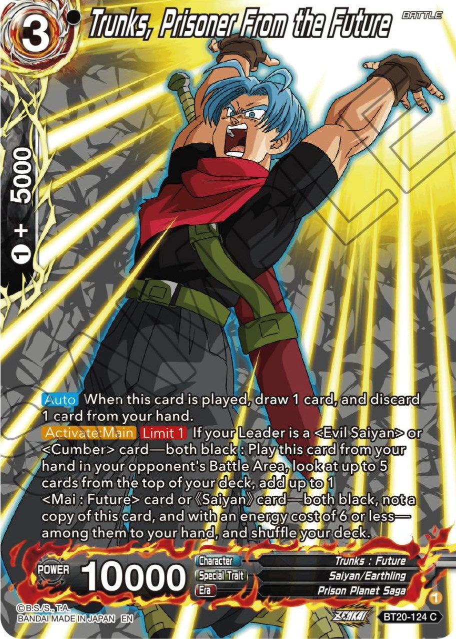 Trunks, Prisoner From the Future (Silver Foil) (BT20-124) [Power Absorbed] | Black Swamp Games